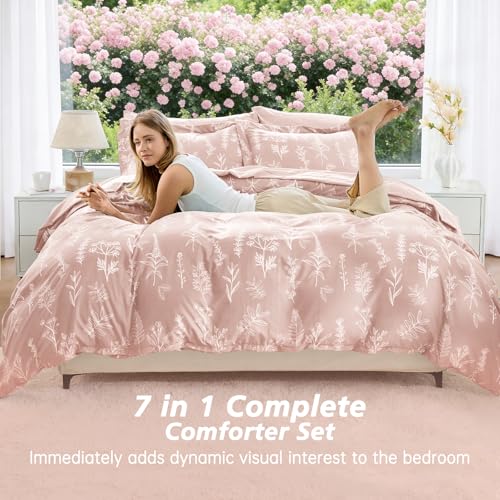 Cameo Pink Bed in a Bag Queen 7 Pieces