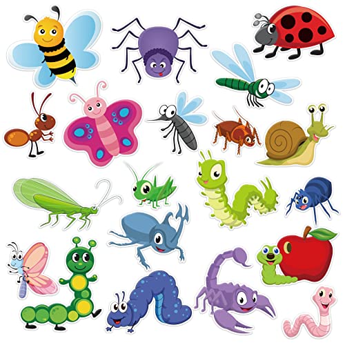 20 PCS Insect Thick Gel Clings Spring Summer Insect Window Gel Clings Decals Stickers for Kids Toddlers and Adults Home Airplane Classroom Nursery Winter Insects Animals Party Supplies Decorations (20 Count)