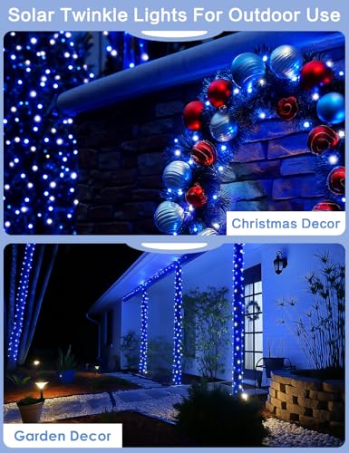 Solar Christmas String Lights Outdoor 2Pack 200LED (80 Foot)