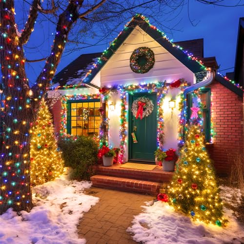 2 Pack Solar String Lights Outdoor Waterproof (66 Foot)