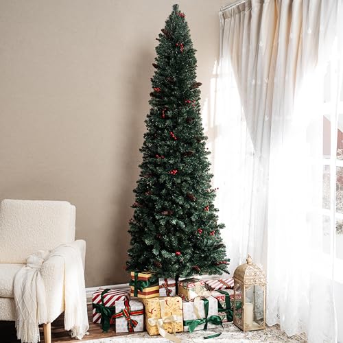 Belen 9ft Pencil Christmas Tree Prelit pre