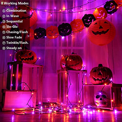 Orange Purple Halloween Solar Lights