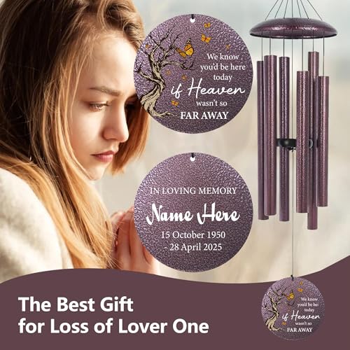 Cardinal Sympathy Wind Chimes Personalized