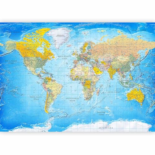 Premium Wall Mural World Map 157x110 in (8 Count)