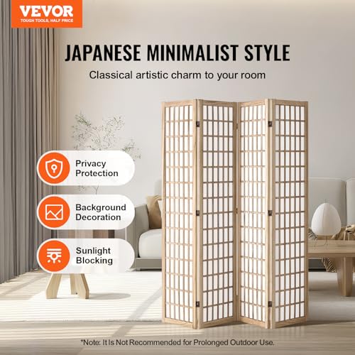 Room Divider 4 Panel Japanese Room Divider