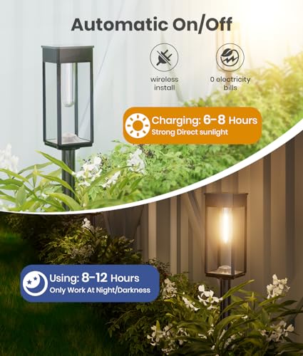 Solar Walkway Lights Outdoor (8 Count)
