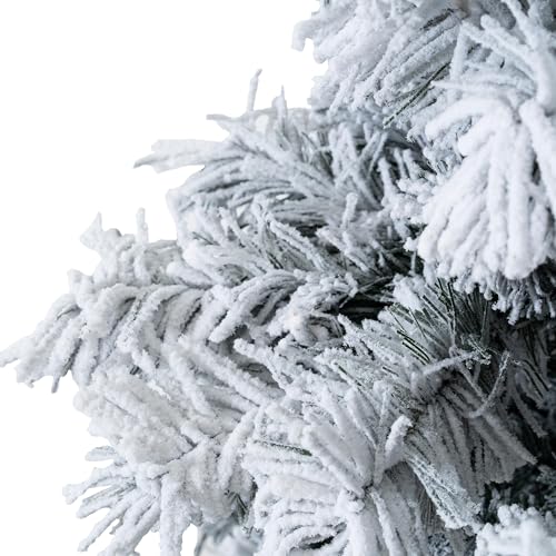 Skylar 6.5ft Snow Flocked Christmas Tree Prelit with 626 Branch Tips