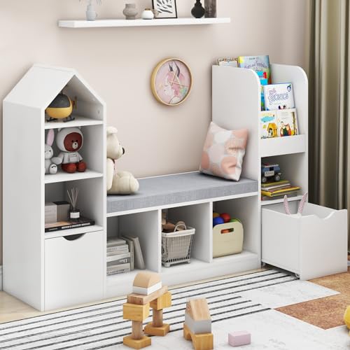 Kids Bookcase and Bookshelf with Reading Nook