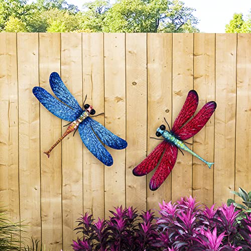 Metal Dragonfly Garden Art Decorations (2 Count)