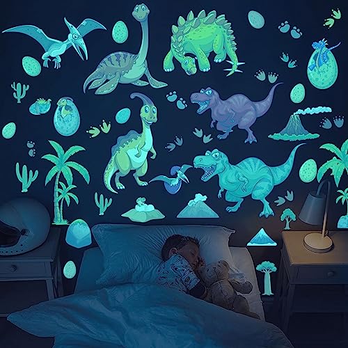 Glow in The Dark Dinosaur Wall Decals (3 Count)
