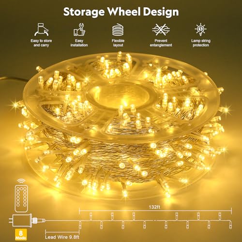 400 LED Christmas Lights Outdoor (132 Foot)