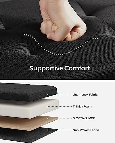 30 Inches Folding Storage Ottoman Bench