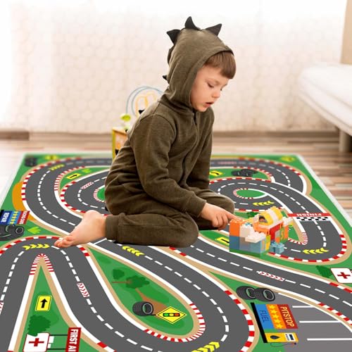 Kids Rug Playmat City Life Playroom Rug Activity Mat for Kids Toy Car Kids Carpet for Playroom Living Room