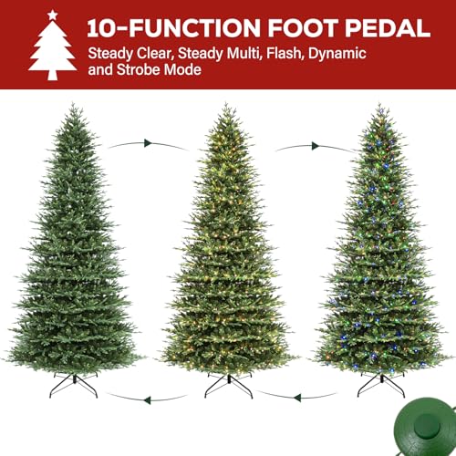 12 ft Prelit Christmas Tree with Realistic PE Foliage