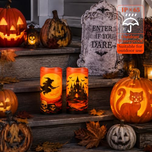 3"x6" Halloween Flameless Candles (2 Count)