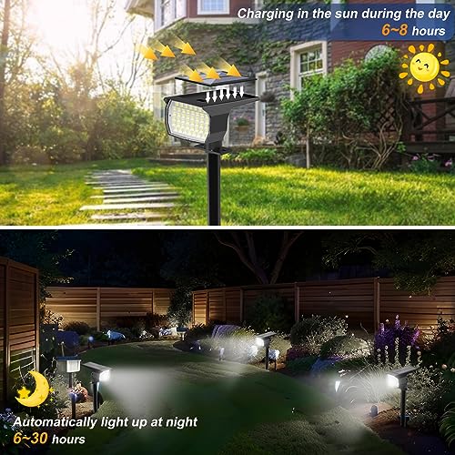 Solar Spot Lights Outdoor Landscape Spotlights 12 Pack Cool White (12 Count)