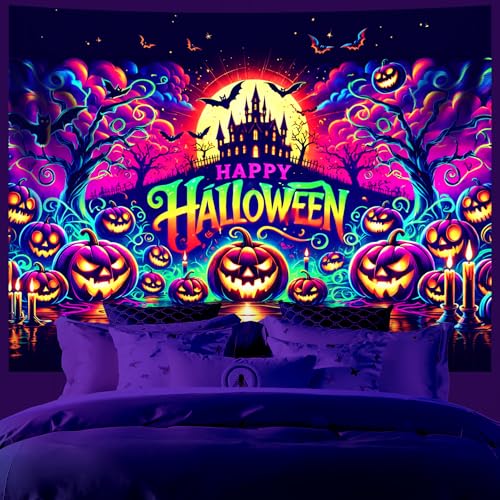 UV Reactive Halloween Tapestry