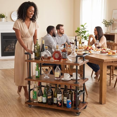 Industrial Pipe Bar Carts