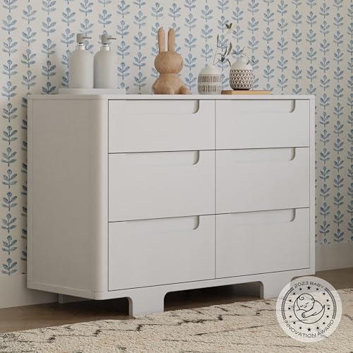Yuzu 6 Drawer Dresser in White with Over 10