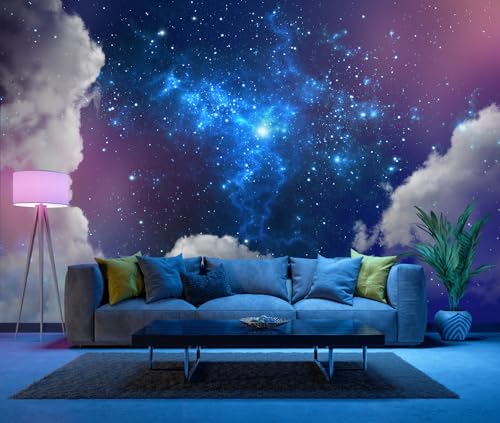 Galaxy Starry Cloud Wallpaper for Ceiling Starry Sky Wall Mural