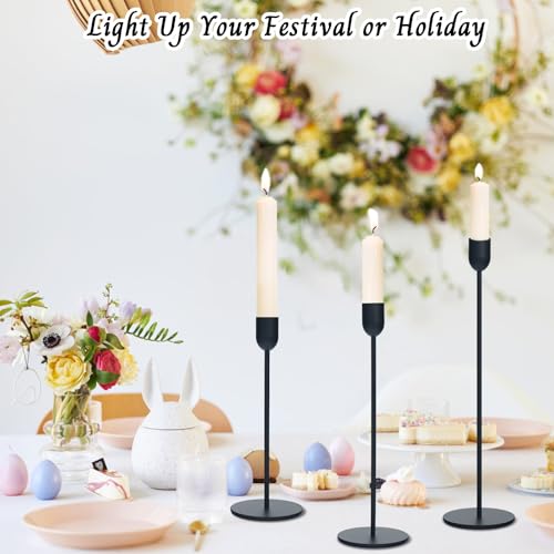 18 Pcs Black Candle Holders Set (18 Count)