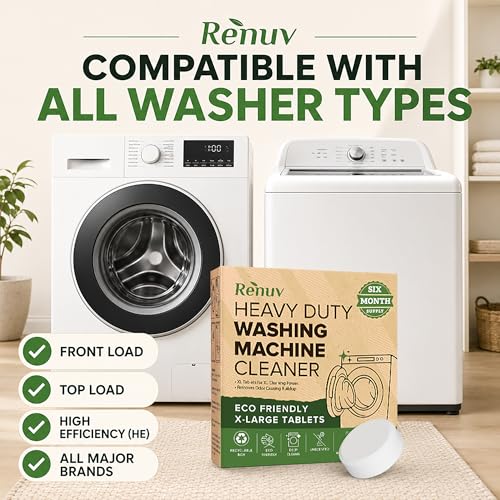 Heavy Duty Washing Machine Cleaner & Descaler & Deodorizer Tablets (6 Count)
