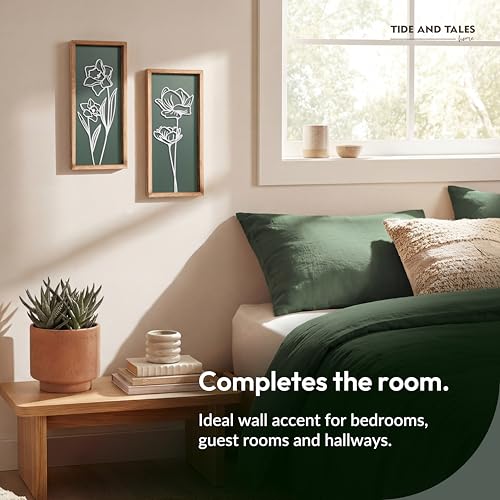 Floral 3D Green Wall Art (2 Count)