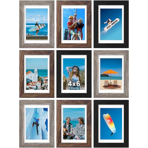 4x6 Picture Frames Set of 9 (9 Count)