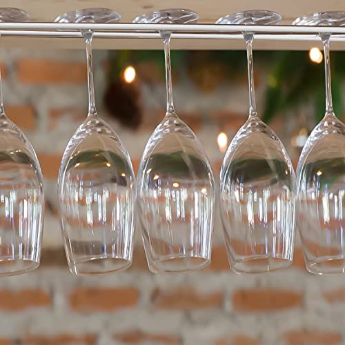 2 Pack 10.3 Inch Under Cabinet Hanging Wine Glass Racks (2 Count)
