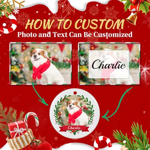 Personalized Dog Photo Christmas Ornament 2025