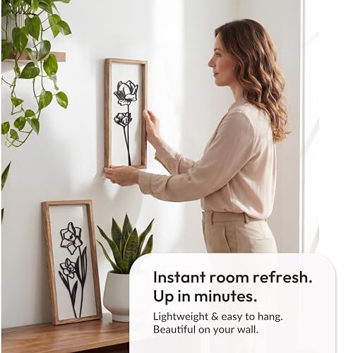 3D Black and White Wall Art (2 Count)