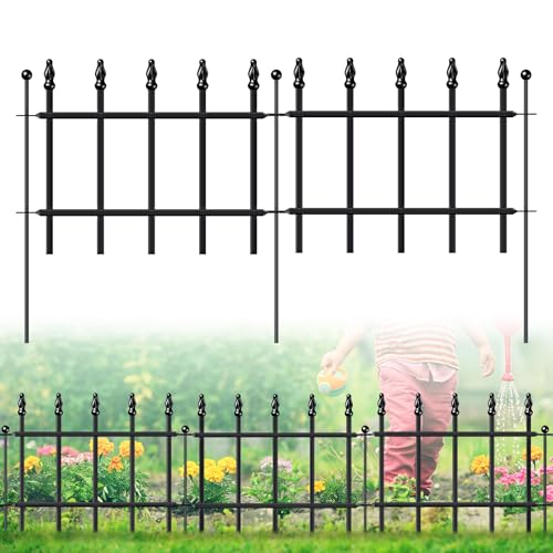 Decorative Metal Garden Fence 11" x 6'