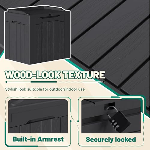 30 Gallon Resin Deck Box 2 Pack Outdoor Indoor Waterproof Storage Box for Patio Furniture Pool Accessories Storage for Cushion Garden Tools