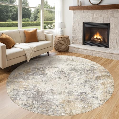 6ft Round Area Rug Living Room Rugs (24 Count)