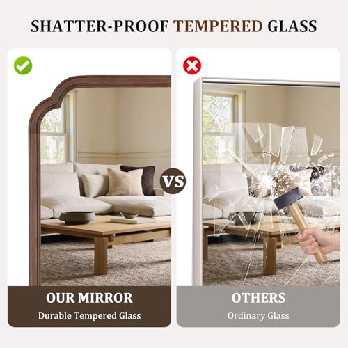 28" x 40" Wood Bathroom Mirror for Wall Mounted