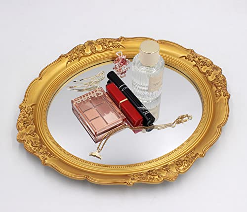 14.8 x 13.1 inch Oval Wall Mirror Vintage Style Wall Mounted