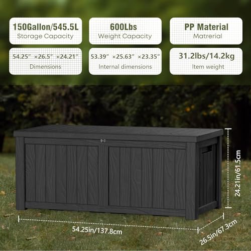 150 Gallon Resin Deck Box