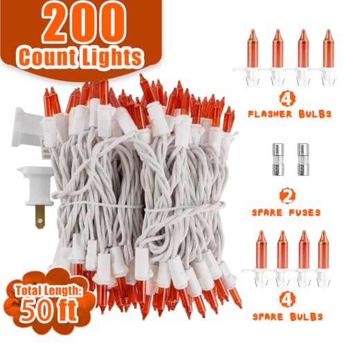 Christmas Mini String Lights Orange