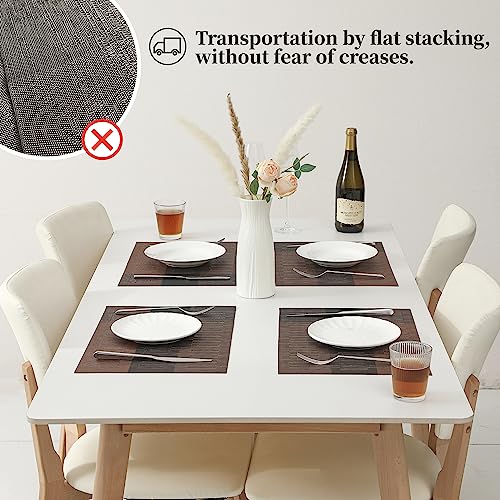 Brown with Black Striped Placemats Set of 8 (8 Count)