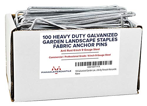 Garden Stakes 6 Inch 9 Gauge Galvanized Steel Landscape Staples