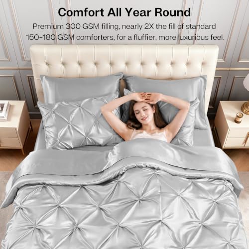 Satin King Size Comforter Set