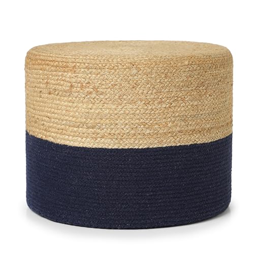 Jute Cotton Pouf Ottoman