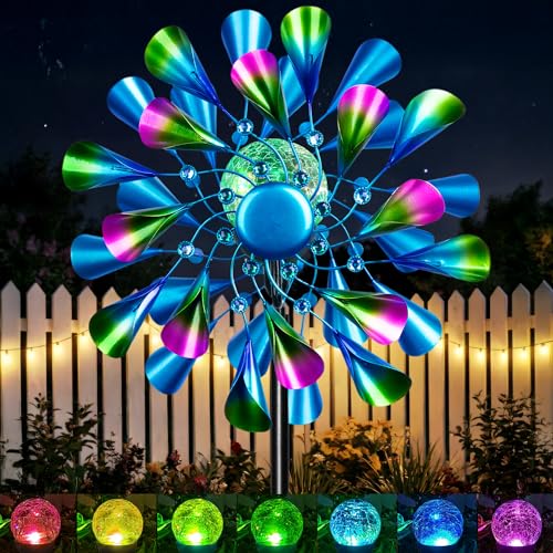 Solar Wind Spinner Outdoor Metal