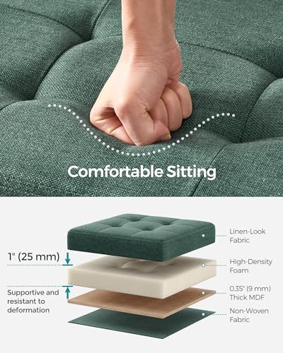 30 Inches Folding Storage Ottoman Bench