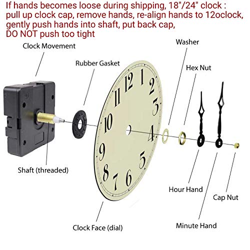 Oldtown Farmhouse Metal & Solid Wood Noiseless Wall Clock