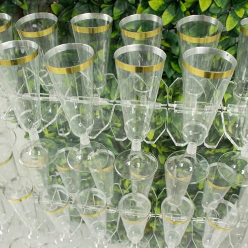 20 Pack 3" Clear Acrylic Glass Holder Hooks for Double Side Display On Champagne Rack Stand (20 Count)