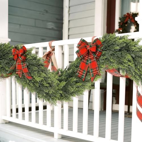 1PCS 6FT Lifelike Touch Artificial Cedar Garland for Mantle Christmas Decor