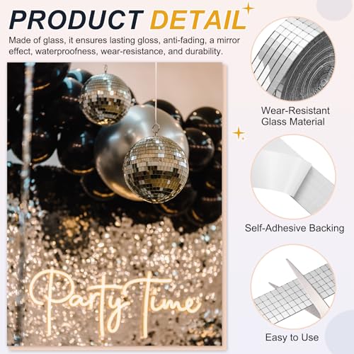5x5mm Self Adhesive Mirrors Mosaic Tiles (3600 Count)