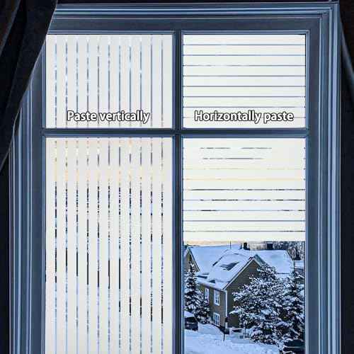 Window Privacy Film Striped with Tools
