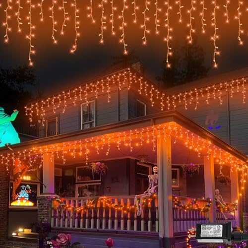 Orange Lights for Halloween (33 Foot)